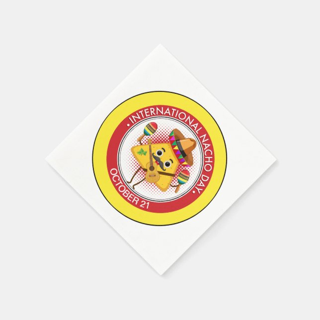 Internationaler Nacho-Tag Serviette (Ecke)