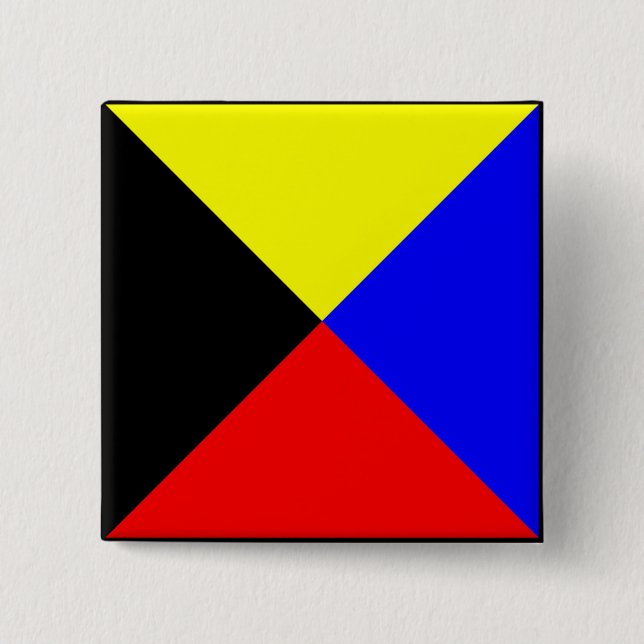 Internationaler nautischer Schiffssignaltext Button (Vorderseite)