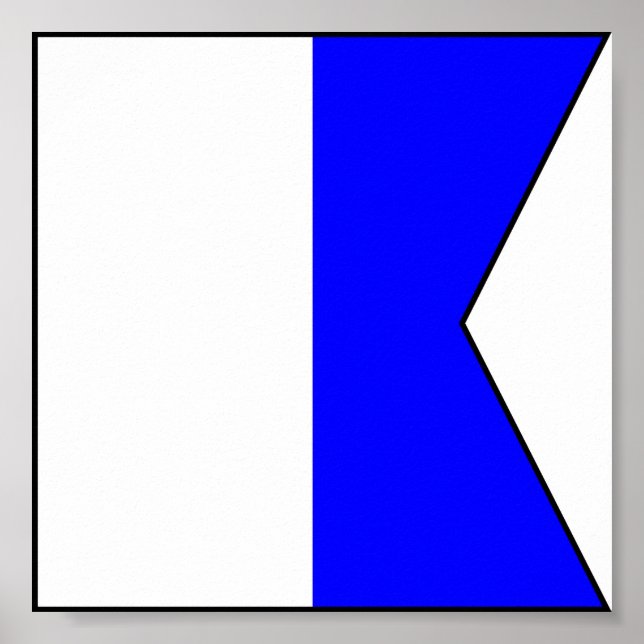 Internationaler nautischer Schiffssignaturbuchstab Poster (Vorne)