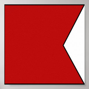 Internationaler nautischer Schiffssignaturbuchstab Poster