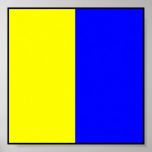 Internationaler nautischer Schiffssignaturbuchstab Poster