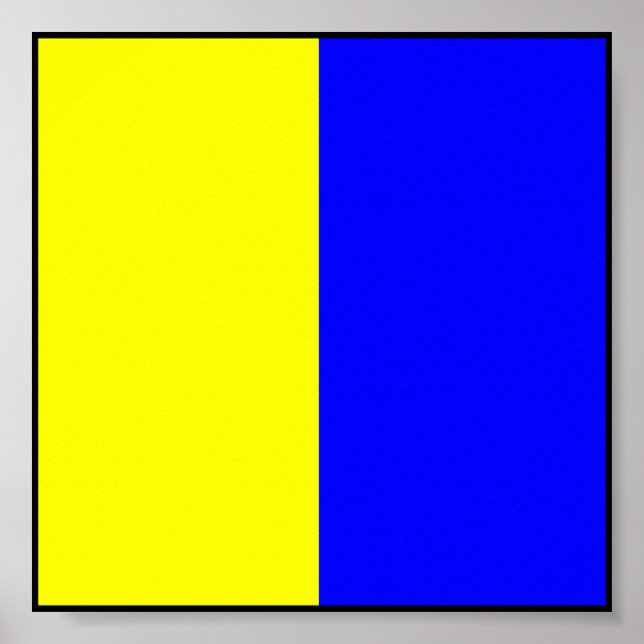 Internationaler nautischer Schiffssignaturbuchstab Poster (Vorne)