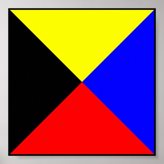 Internationaler nautischer Schiffssignaturbuchstab Poster (Vorne)