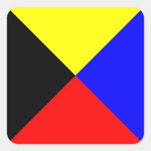 Internationaler nautischer Schiffssignaturbuchstab Quadratischer Aufkleber