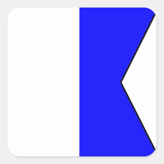 Internationaler nautischer Schiffssignaturbuchstab Quadratischer Aufkleber (Vorderseite)