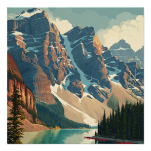 Internationaler Park Banff Kanada Vintage Reise Poster