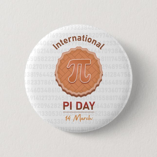 Internationaler Pi-Tag Button (Vorderseite)