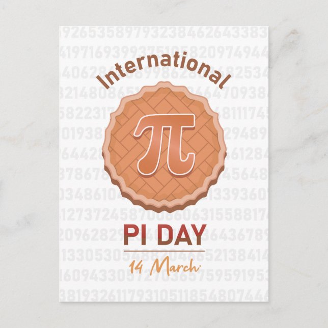 Internationaler Pi-Tag Postkarte (Vorderseite)