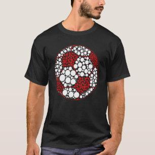 Internationaler Punkt-Tag Farbiger Fußball-Polka- T-Shirt