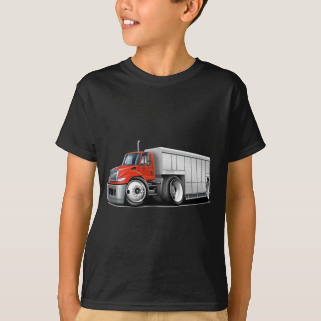 Internationaler Rot-Weißer Lieferwagen T-Shirt (Vorderseite)