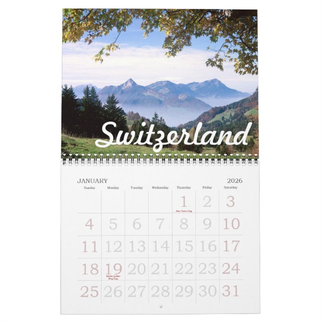 Internationaler Schönheitskalender Kalender (Jan 2026)