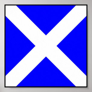 Internationaler Seesignalflaggenbuchstabe nautisch Poster