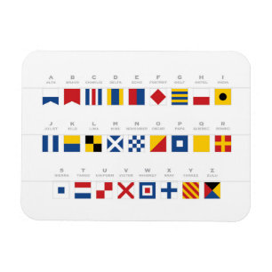 Internationaler Signalkodex Alphabet Magnet