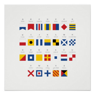 Internationaler Signalkodex Alphabet Poster