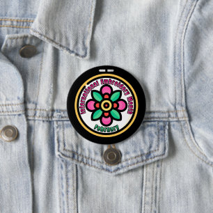 Internationaler Stickertag Button