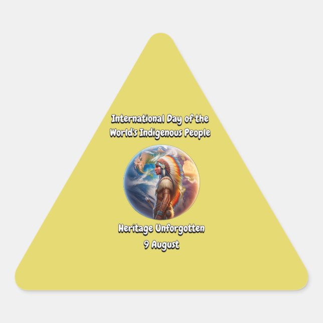 Internationaler Tag der autochthonen Bevölkerungsg Dreieckiger Aufkleber (Vorderseite)
