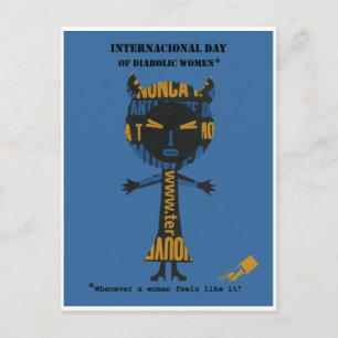 Internationaler Tag der diabolischen Frauen Postkarte