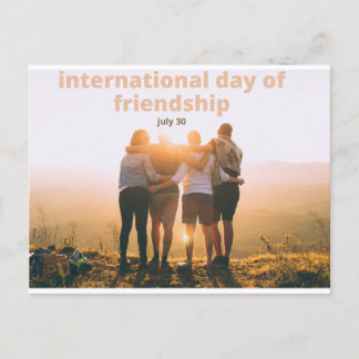 Internationaler Tag der Freundschaft Postkarte
