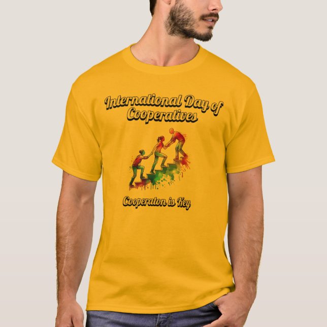 Internationaler Tag der Genossenschaften. T-Shirt (Vorderseite)