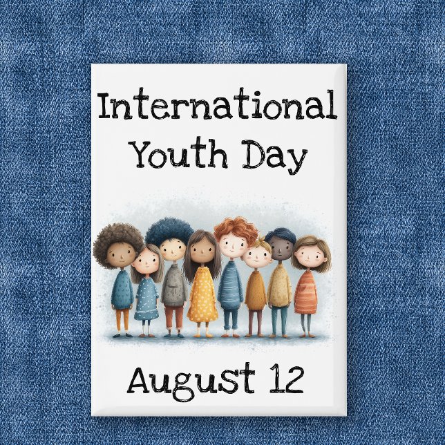 Internationaler Tag der Jugend 12. August Button (Von Creator hochgeladen)