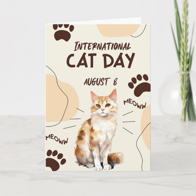 Internationaler Tag der Katze Karte (Vorderseite)