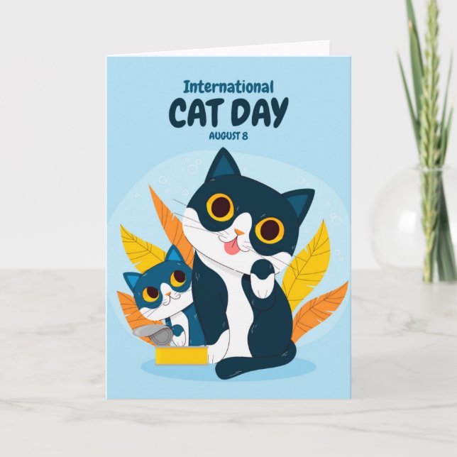 Internationaler Tag der Katze Karte (Vorderseite)