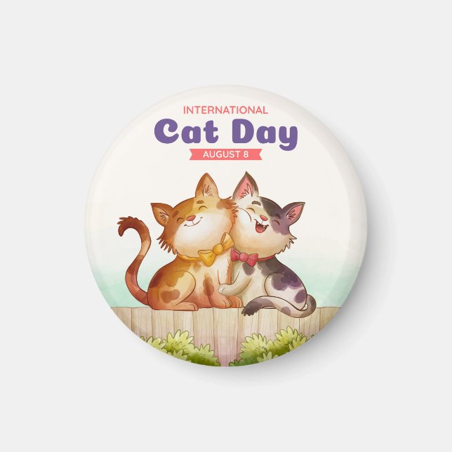 Internationaler Tag der Katze Magnet (Vorne)