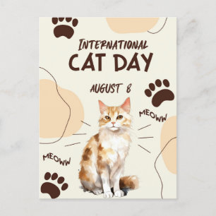 Internationaler Tag der Katze Postkarte