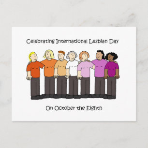 Internationaler Tag der Lesben am 8. Oktober Postkarte