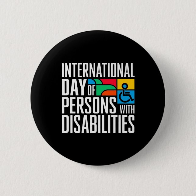 Internationaler Tag der Menschen mit Behinderungen Button (Vorderseite)
