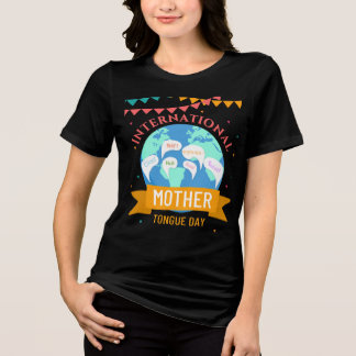 Internationaler Tag der Muttersprache Mehrsprachig Tri-Blend Shirt