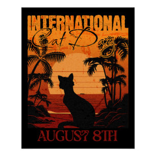 Internationaler Tag der Retro Sunset Poster