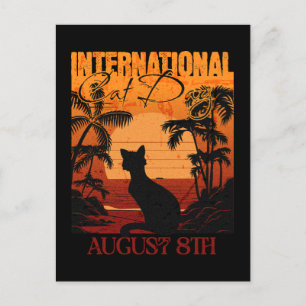 Internationaler Tag der Retro Sunset Postkarte