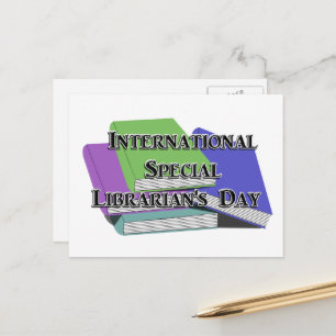 Internationaler Tag der Spezialbibliothekare Postkarte