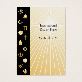 Internationaler Tag der Visitenkarte des Friedens