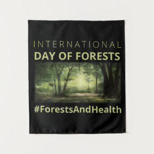 Internationaler Tag der Wälder und der Gesundheit Wandteppich