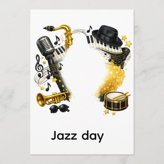 Internationaler Tag des Jazz Einladung (Vorderseite)