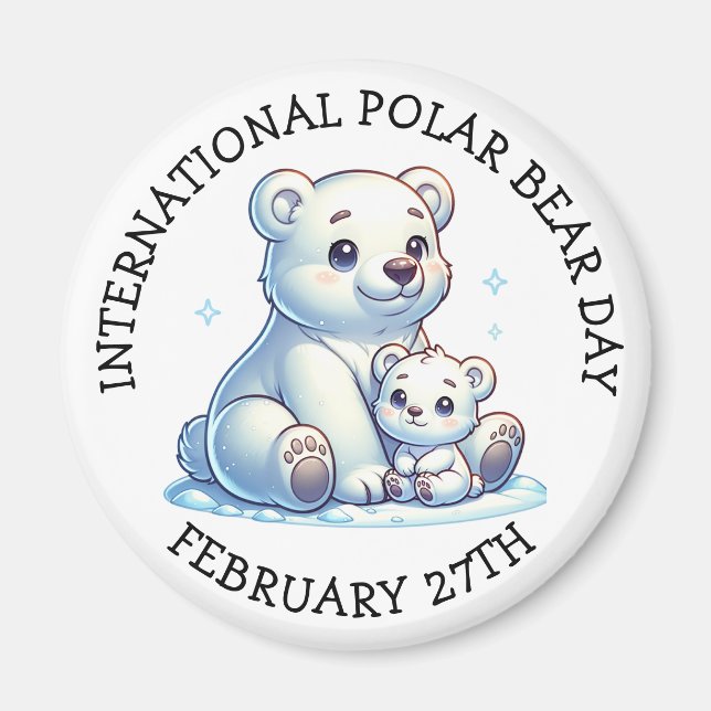 Internationaler Tag des Polarbären - 27. Februar Magnet (Vorne)
