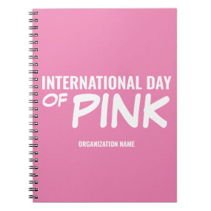 Internationaler Tag des Rosa Notizblock