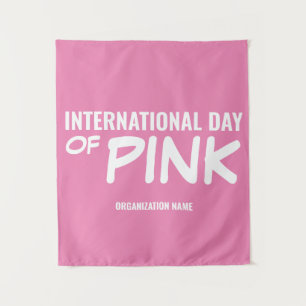 Internationaler Tag des Rosa Wandteppich
