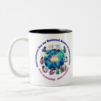 Internationaler Tag für universellen Zugang zu Inf Zweifarbige Tasse