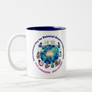 Internationaler Tag für universellen Zugang zu Inf Zweifarbige Tasse
