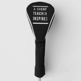 Internationaler Teachers Day Eat Teach Inspiriert Golf Headcover