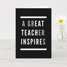 Internationaler Teachers Day Eat Teach Inspiriert Karte