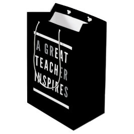 Internationaler Teachers Day Eat Teach Inspiriert Mittlere Geschenktüte