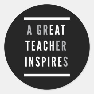 Internationaler Teachers Day Eat Teach Inspiriert Runder Aufkleber