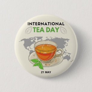 Internationaler Teetag Button