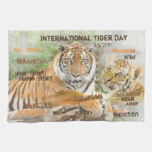 Internationaler Tiger-Tag am 29. Juli Handtuch