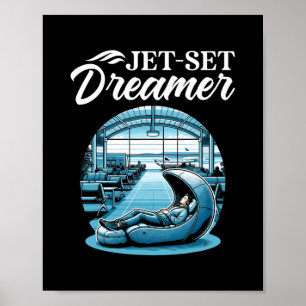 Internationaler Weltreisender Jet-Set-Träumer Reis Poster