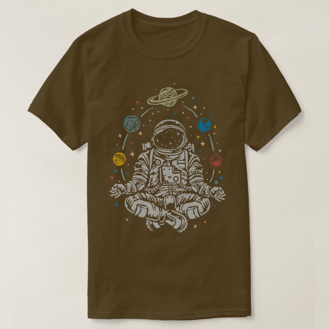 Internationaler Yogatag für Astronauten T-Shirt (Design vorne)